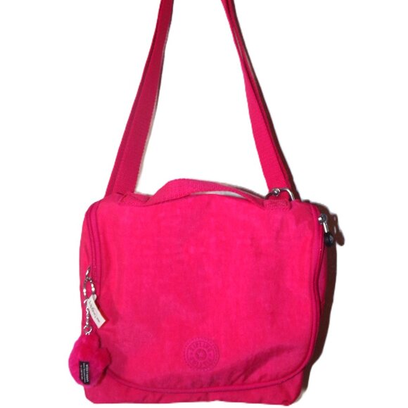 kipling like new pink shoulder-cross body lunch bag - Picture 1 of 5